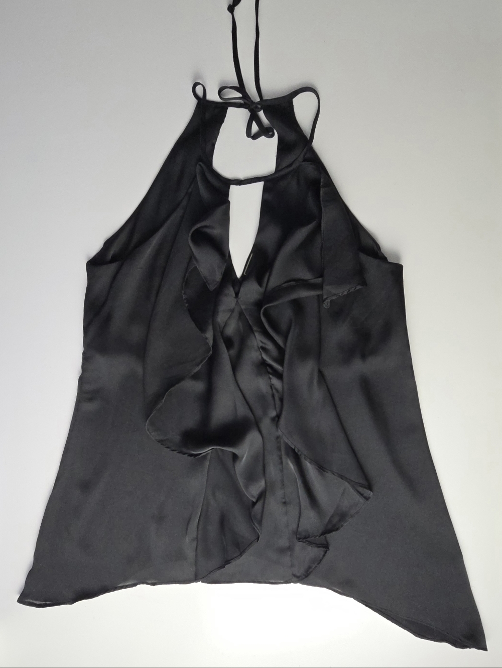 Forever 21 Black Halter Ruffle Camisole